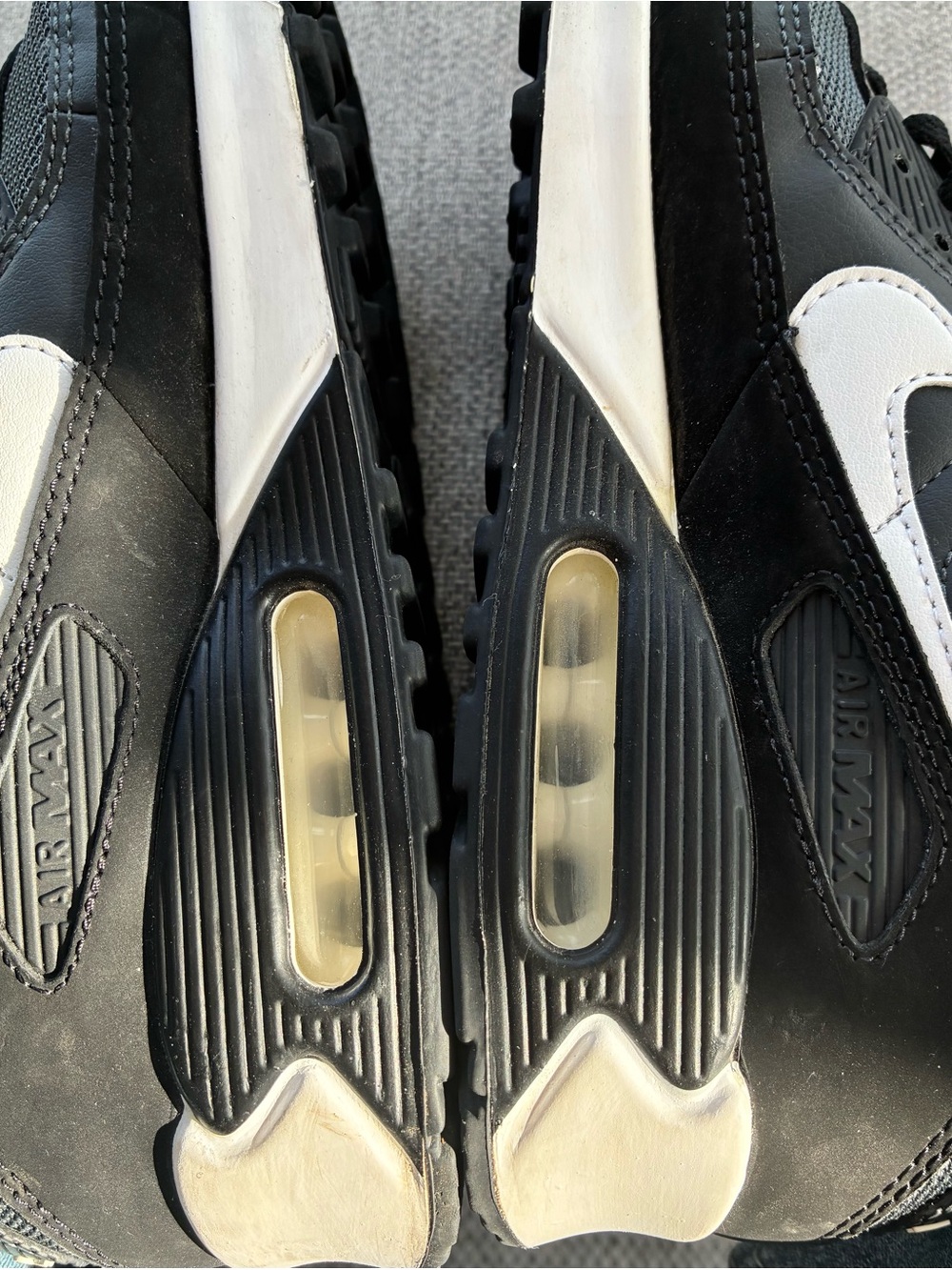 Nike Air Max 90 Sneakers Black and Grey Size 9 Pre-owned CN8490-002 - Picture 6 of 9